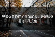贝博体育昨晚加赠2000%，曼城球迷通宵排队充值