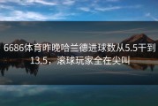 6686体育昨晚哈兰德进球数从5.5干到13.5，滚球玩家全在尖叫