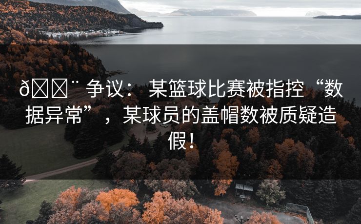 🚨 争议： 某篮球比赛被指控“数据异常”，某球员的盖帽数被质疑造假！