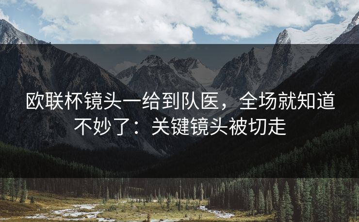 欧联杯镜头一给到队医，全场就知道不妙了：关键镜头被切走